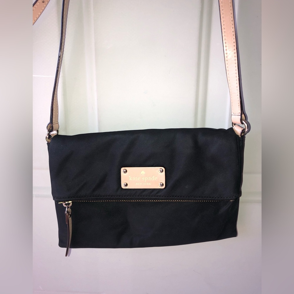 Kate Spade black nylon New York crossbody bag